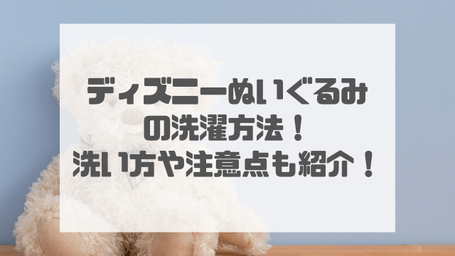 ディズニーのぬいぐるみは洗濯できる？洗い方や洗濯機で洗えるか徹底調査！