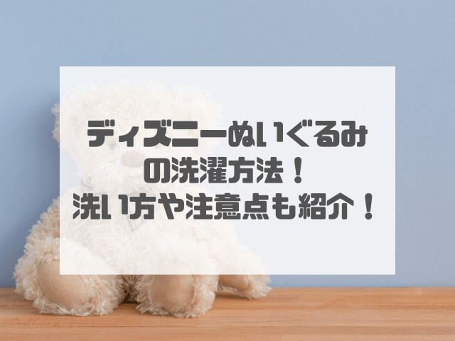 ディズニーのぬいぐるみは洗濯できる？洗い方や洗濯機で洗えるか徹底調査！