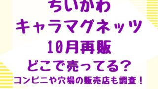 ちいかわキャラマグネッツ10月再販どこで売ってる？コンビニや穴場の販売店も調査！